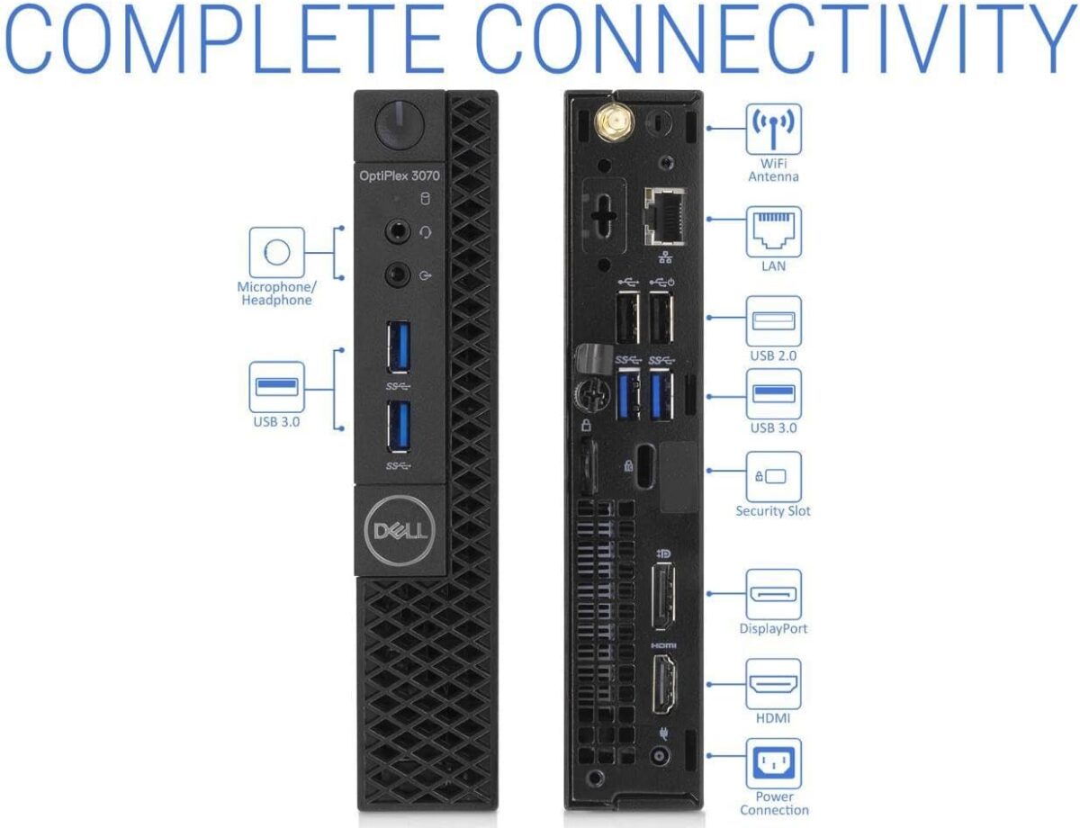Dell OptiPlex 3070 Micro i5 16GB 256GB SSD Black - Image 2