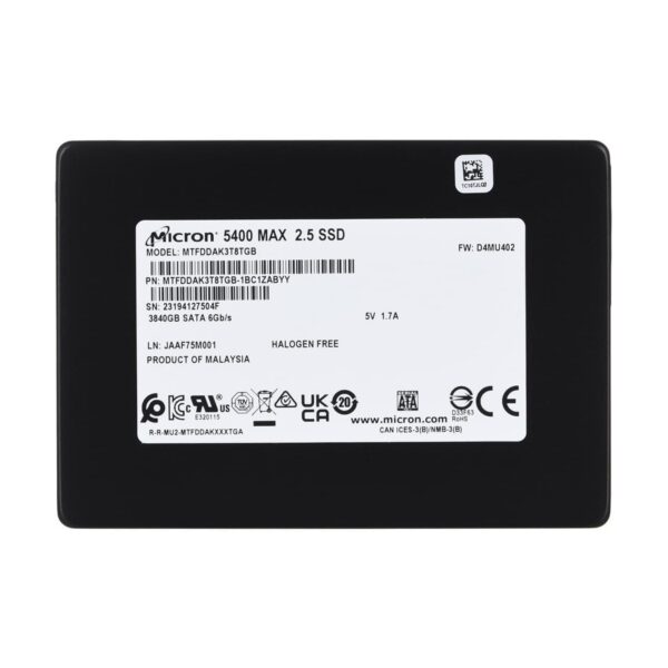 Micron 5400 MAX 3.84TB 2.5-Inch