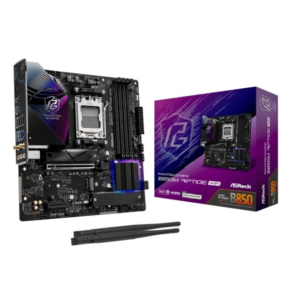 Asrock B850M Phantom Gaming Riptide WiFi AMD B850 AM5 Micro ATX