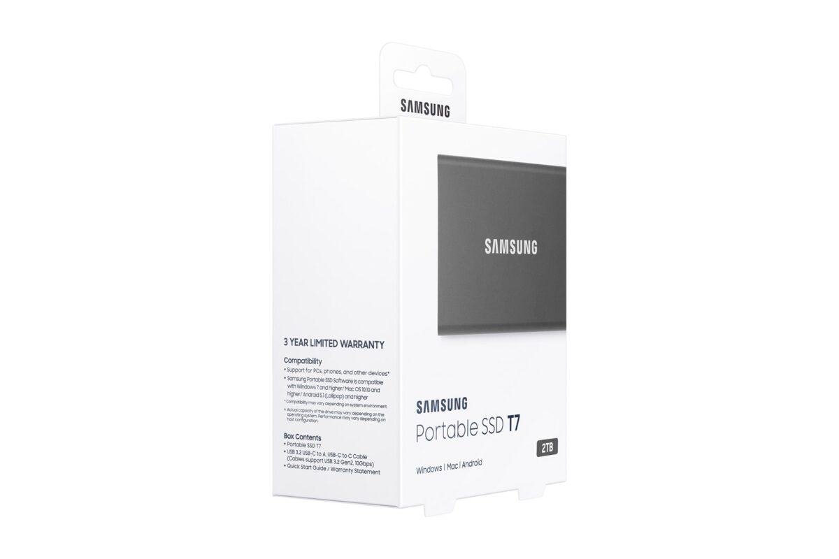 Samsung Portable SSD T7 2 TB USB Type-C 3.2 Gen 2 (3.1 Gen 2) Grey - Image 2