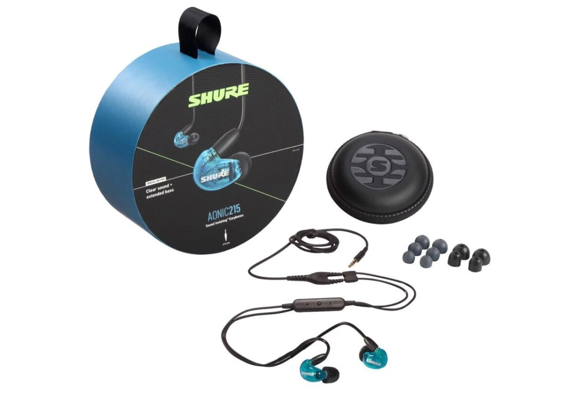 Shure AONIC 215 - in-ear headphones with single transducer and 3.5mm cable (blue) - Image 3