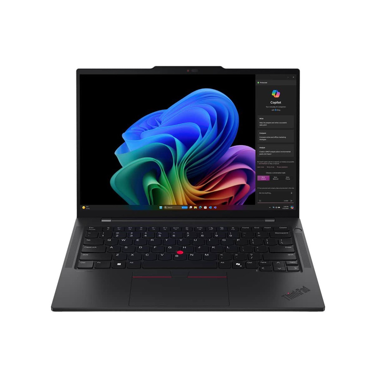 Lenovo ThinkPad T14s Gen 6 (Snapdragon) Copilot+ PC Qualcomm Snapdragon X1E-78-100 Laptop 35.6 cm (14 ) Touchscreen WUXGA 32 GB LPDDR5x-SDRAM 1 TB SSD Wi-Fi 7 (802.11be) Windows 11 Pro US English Black