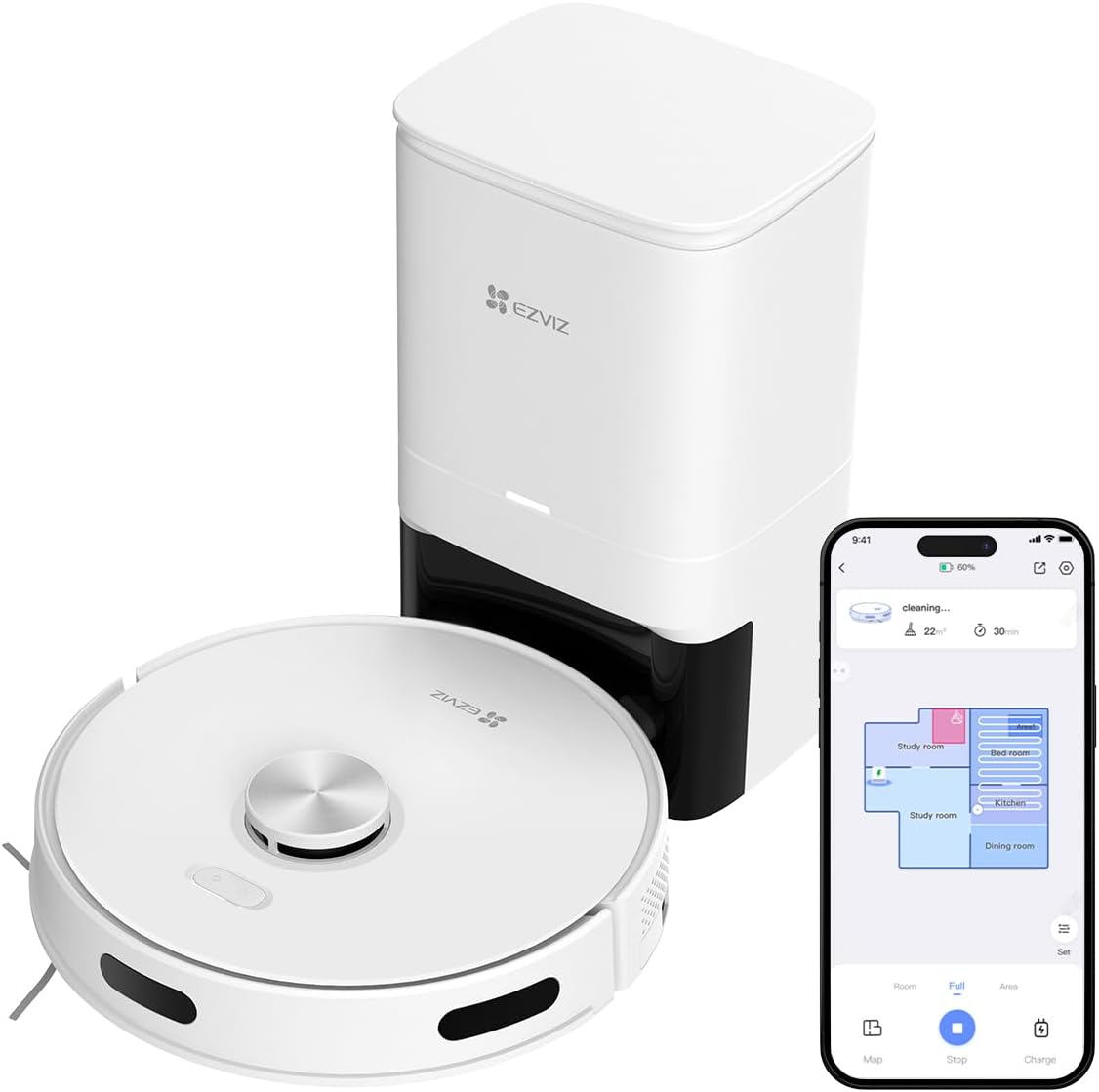 EZVIZ RE5 PLUS CS-RE5P-TWT2 Cleaning Robot White