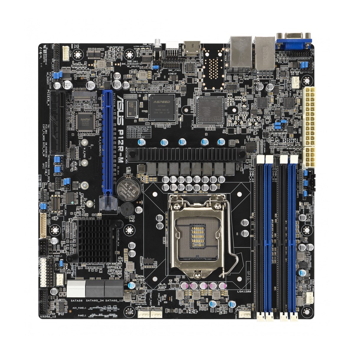 ASUS P12R-M Intel C252 LGA 1200 (Socket H5) micro ATX server motherboard