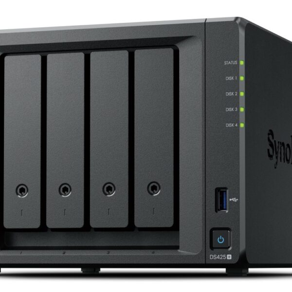 Synology DiskStation DS425+ NAS/storage server Intel® Celeron® J4125 2 GB DDR4 0 TB Black - only Synology HDD