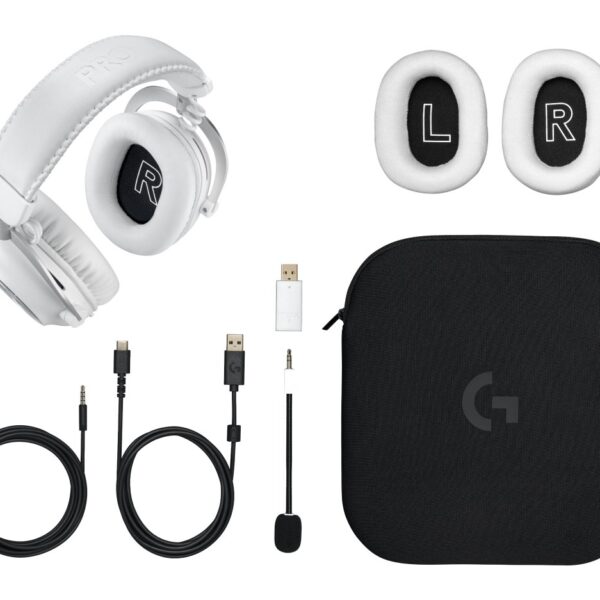 Logitech G 981-001269 headphones/headset Wireless Head-band Gaming Bluetooth White