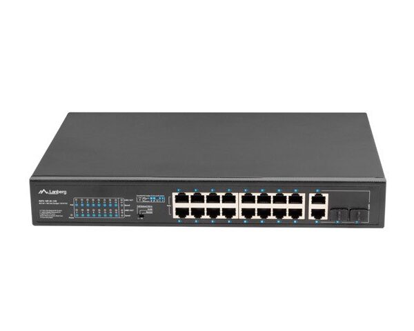 Lanberg Switch rack 19  POE+ 16x 100MB /2X COMBO  GIGABIT ETHERNET 150W