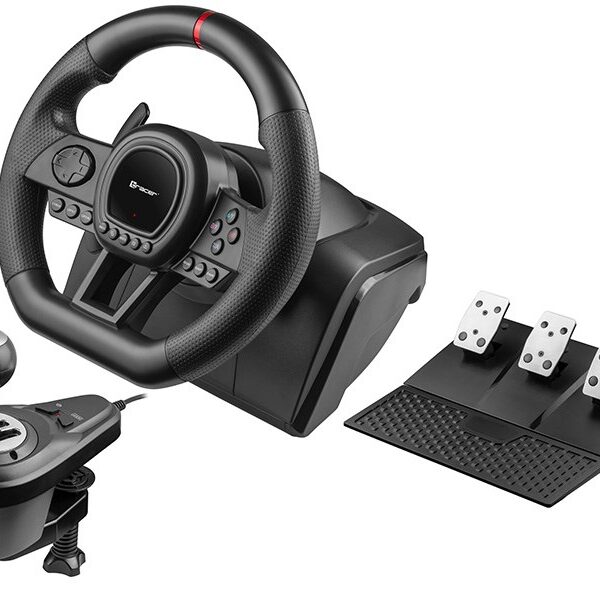 Tracer TRAJOY47345 Gaming Controller Black Steering Wheel + Pedals PlayStation 4  PlayStation 3  Xbox One  Xbox 360  Switch  PC