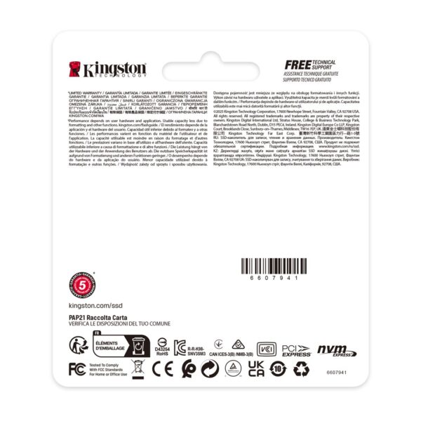 Kingston Technology 2000G NV3 M.2 2230 NVMe SSD